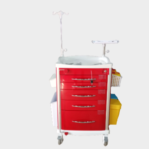 Emergency trolley red